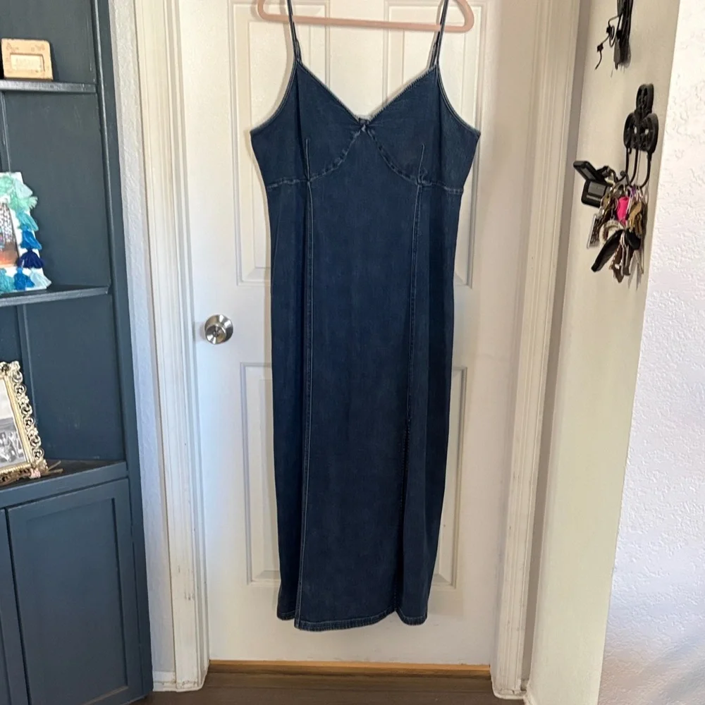 American Eagle Outfitters Dark Blue Maxi Dress - Picture 1 of 5
